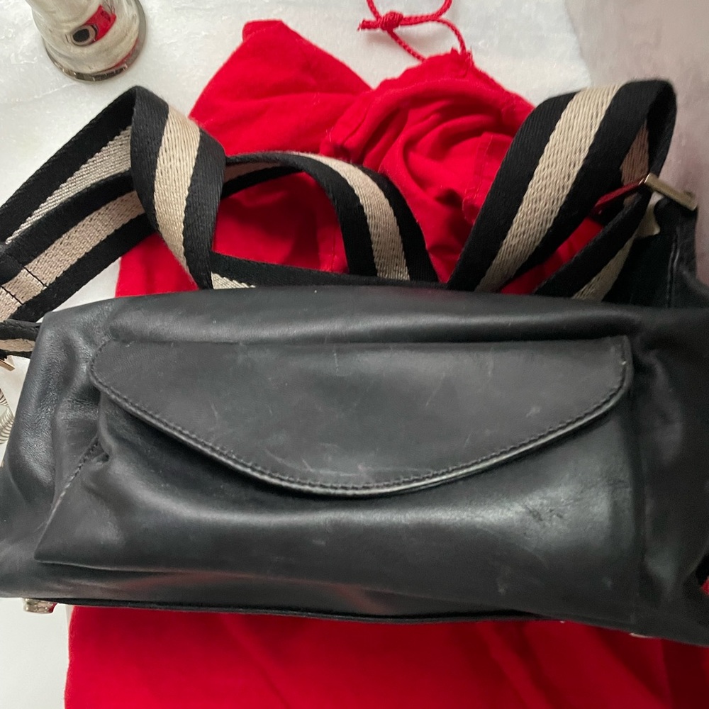 Bally black camera bag style purse